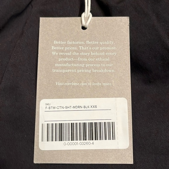 Everlane Women’s The Easy Short black Size XXS NWT - Picture 10 of 11